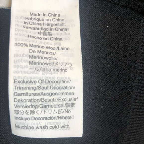 J. Crew black sweater with leopard cuffs - Picture 7 of 7